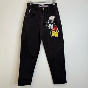 Disney Mickey Jou Jou Vintage Black Jeans 90’s Women’s Junior Size 11 High Waist